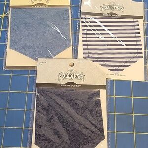 Sew-On Pocket Set of 3 - 3.7" x 4.6" New In Sealed